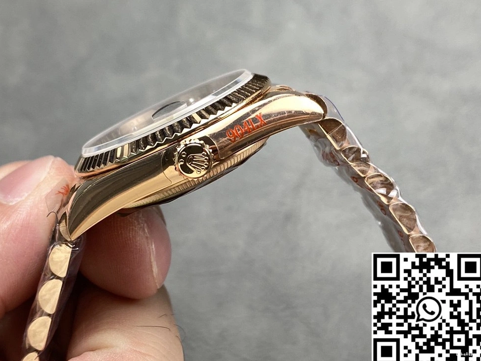 Rolex Tungsten QF Day Date Factory 36mm Chocalate M128235-0037 v5 Dial Steel 0102